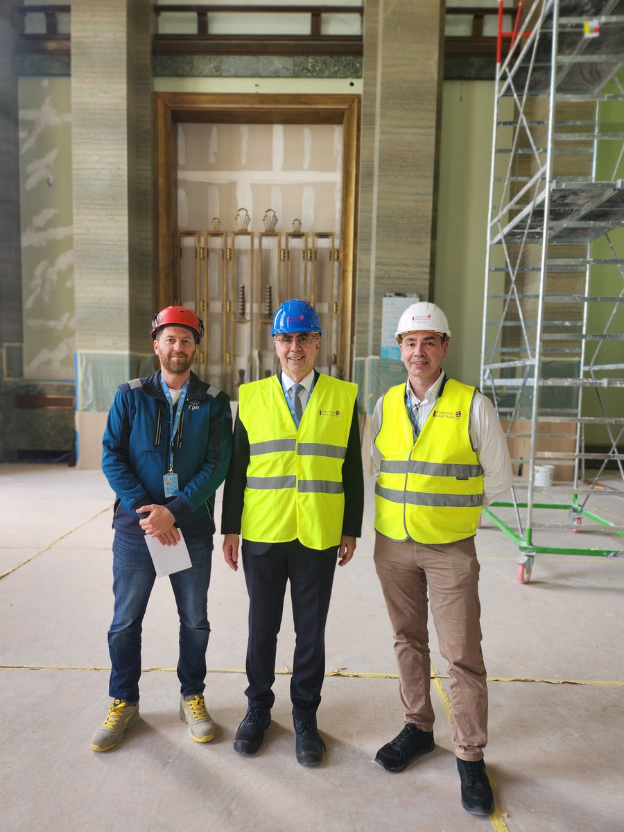 MarkoticGordan's tweet image. As the new member of the Advisory Board pleased to visit the renovation site at the #PalaisdesNations. Happy to see that construction works are intense and that the Historic Building is getting its original shape.
#UNOG