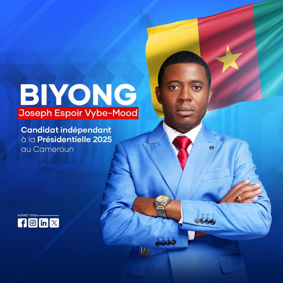 BiyongJEspoir's tweet photo. Je suis candidat à l’élection présidentielle de 2025 au Cameroun. https://t.co/iz8rdjZvFW