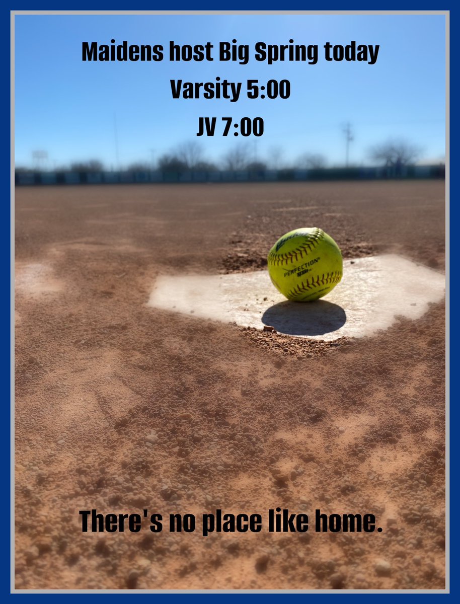 Maidens are hosting Big Spring today  😎