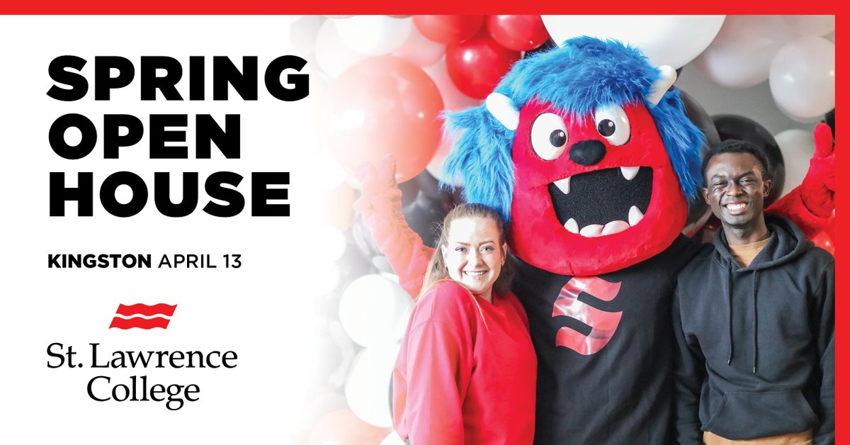 Join us this weekend on our Kingston campus for Open House! Register on our website: stlawrencecollege.ca/Spring-Open-Ho…