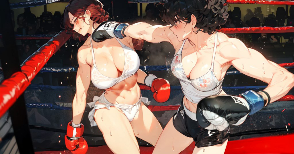 Go down already! #femaleboxing #strongwomen #AIart #AIArtistCommunity #aiartcommunity #AIArtwork #AIArtGallery #AIイラスト #FemaleFighting #AIgirl #animegirl #stronggirl #mixedboxing #musclegirl #femaleko