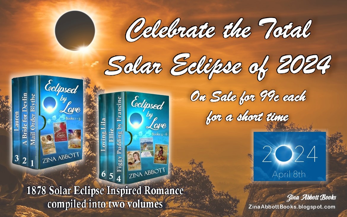 Celebrate 2024 total solar eclipse. Read about the 1878 eclipse-2 boxsets on sale for #99cents each limited time.
#histfic
#HistoricalFiction
#sweetromance
#westernromance
ECLIPSED BY LOVE, 1-3 to 4/13
amazon.com/gp/product/B0C…
ECLIPSED BY LOVE, 4-6 to 4/14
amazon.com/gp/product/B0C…