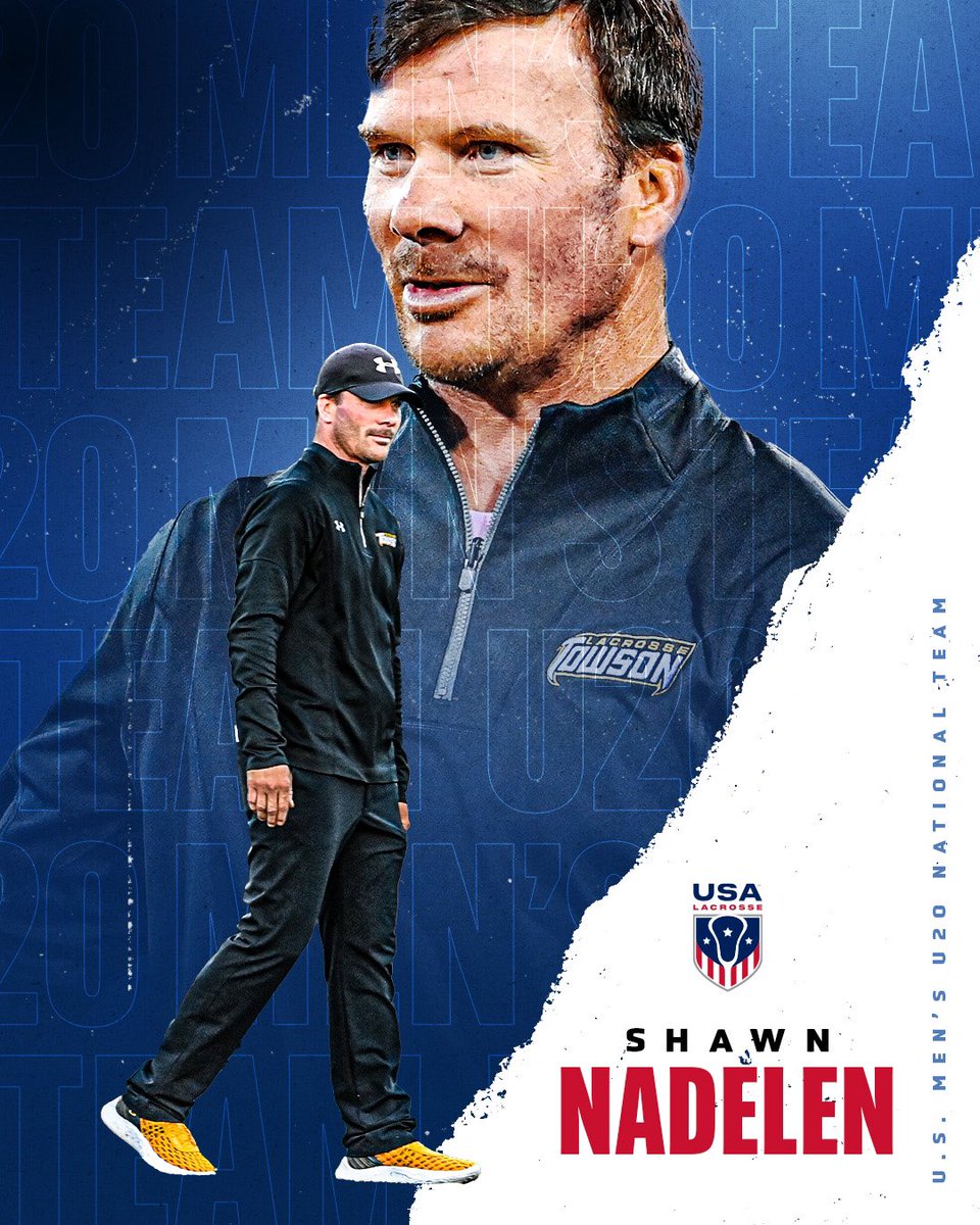 SHAWN NADELEN - U.S. MEN'S U20 NATIONAL TEAM COACH 🇺🇸 Nadelen is a former U.S. Men's National Team player and current head coach for @Towson_MLAX. In 2023, he became the second Towson head coach to earn 100 career victories.