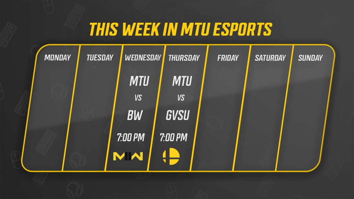 This Week in Michigan Tech Esports (@MTUEsports) #FollowTheHuskies

📝 michigantechhuskies.com/sports/esports…