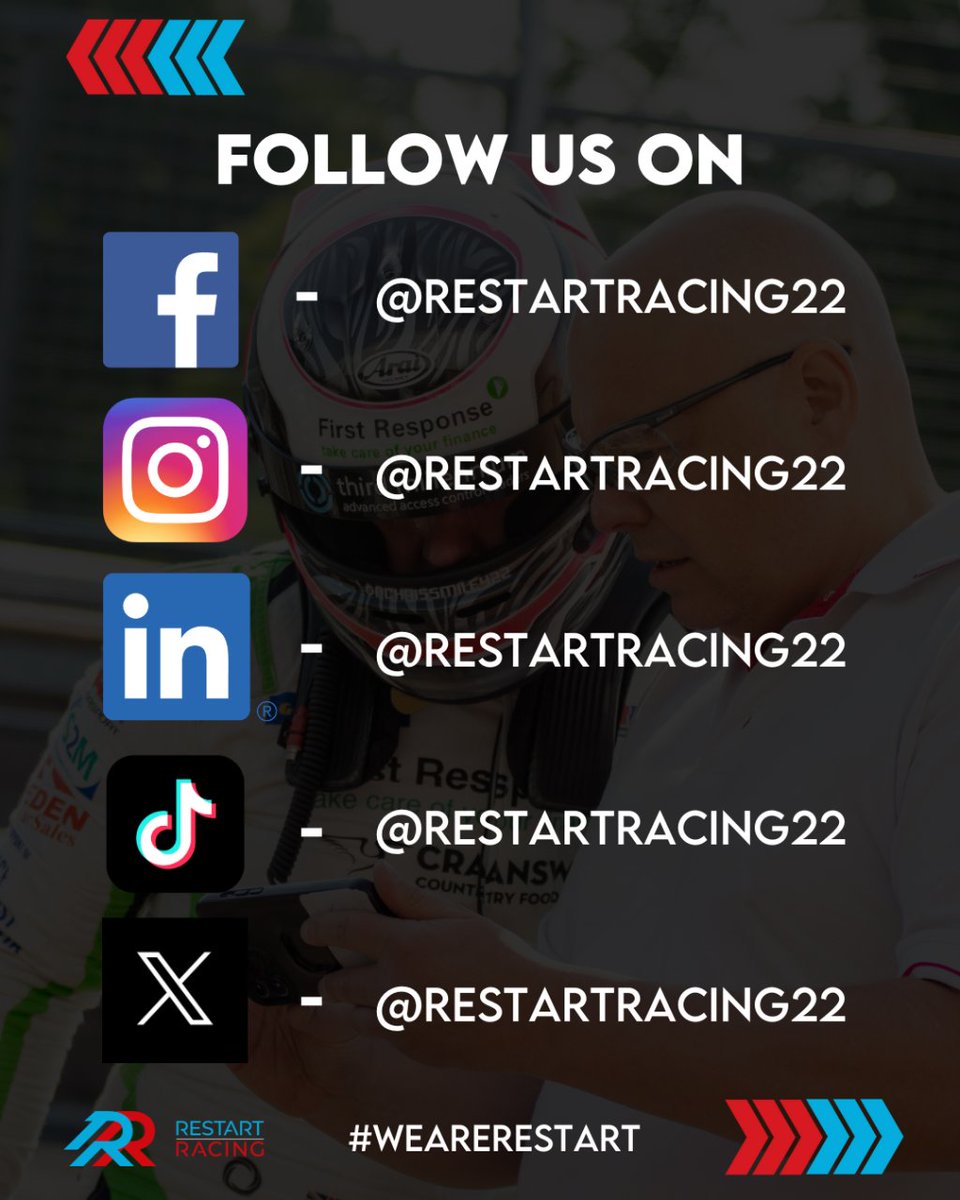 Ahead of the new season make sure you give us a follow on all of your favourite social media platforms... you won't regret it 😎 #WeAreRestart #RestartRacing #FollowUs