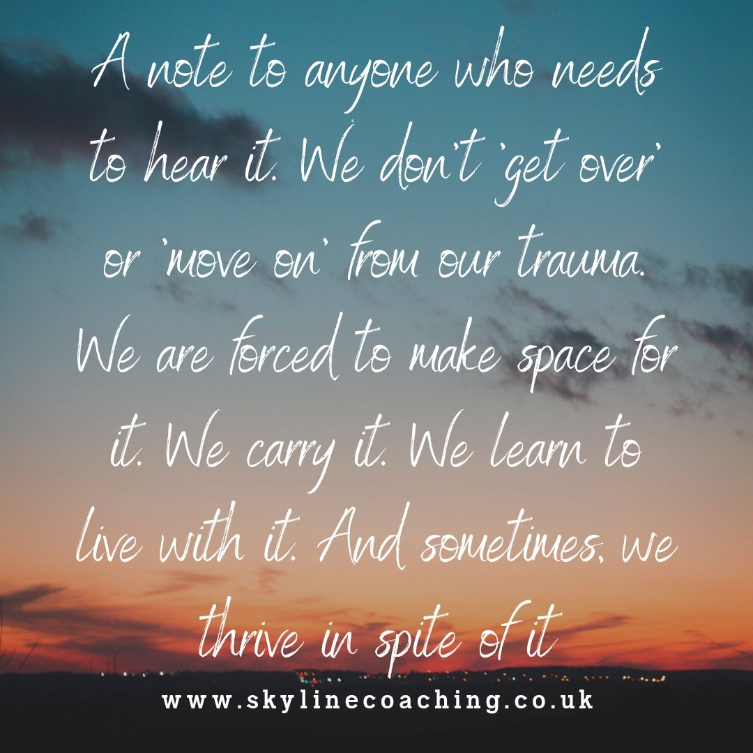 Trauma is a part of your story, not the conclusion. Create space and thrive despite the challenges. #TraumaSurvivor #ThrivingSpirit