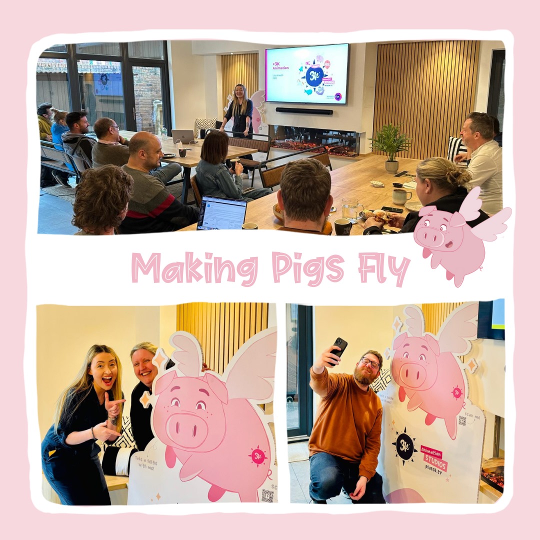 Plus3KStudios's tweet photo. A huge thank you to the awesome @theguildcoworking (and of course the Guilders, themselves!) for rocking up on a Monday morning to listen to our founder @loukneath chat all things +3K! 

Our sassy mascot pigasus (sascot 🤔) got to join in the fun too 🐷🪽✨

#PigsCanFly #Plus3K https://t.co/spZ80nXNGA