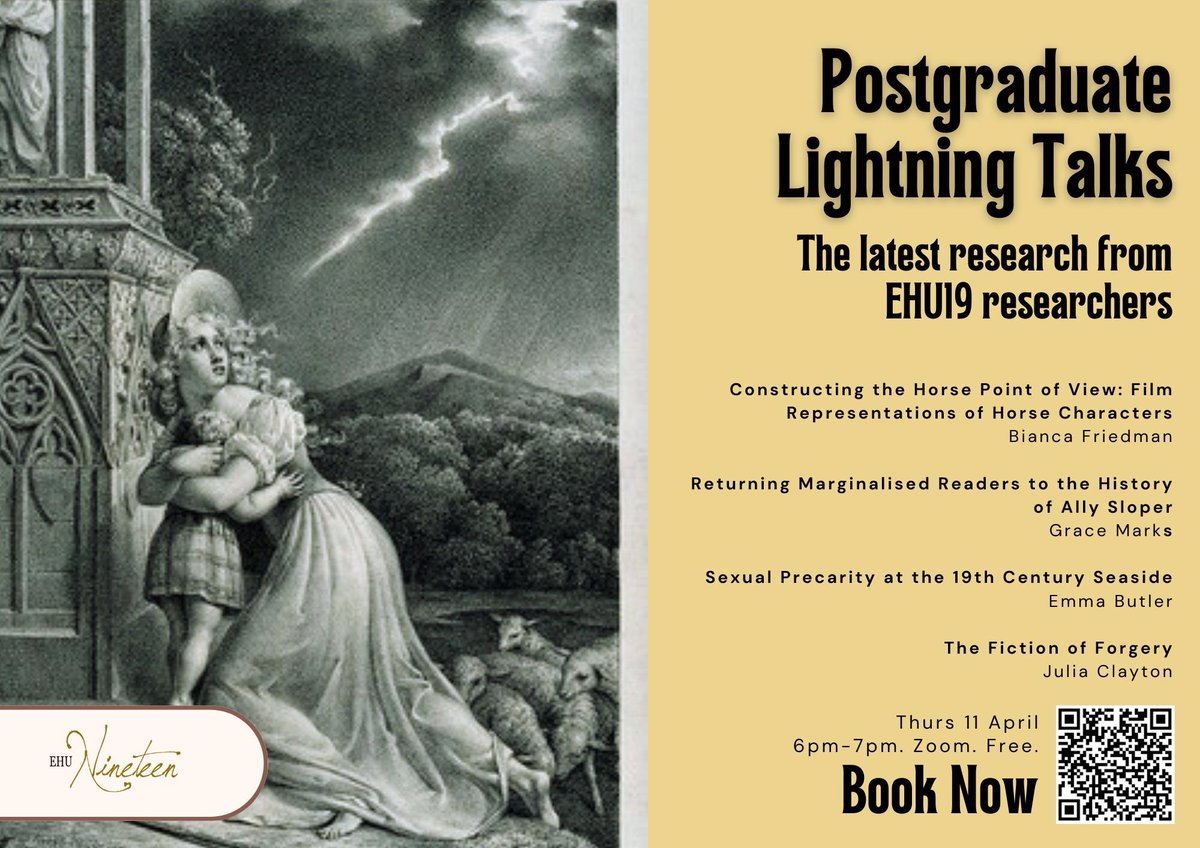 🗞️ How can we uncover marginalised voices from 19thC periodicals? 🐴 What are the ethical benefits of imagining the horse’s point of view? 🖼️ What can forged art teach us? 🧛‍♂️ Why are Mr Wickham & Dracula ‘Just Kens?’ JOIN US! Thurs 11 April. 6pm – 7pm 🎟️ sites.edgehill.ac.uk/ehu19/events/