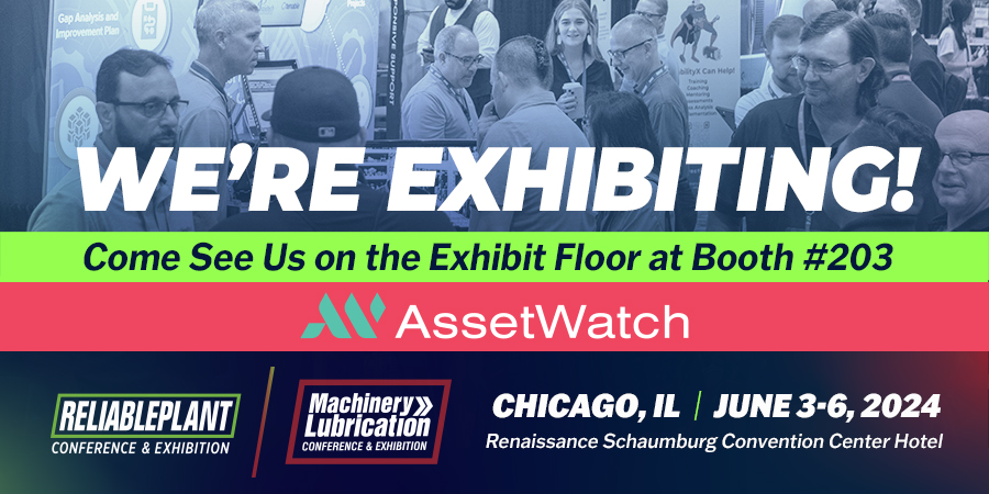 AssetWatch is excited to be exhibiting at #ReliablePlant this Summer in Chicago. Want to attend the conference? Use code AW50 to get 50% off at bit.ly/3PStvn5 We hope to see you there! @NoriaCorp #rp2024 #reliability #conference #conditionmonitoring #maintenance