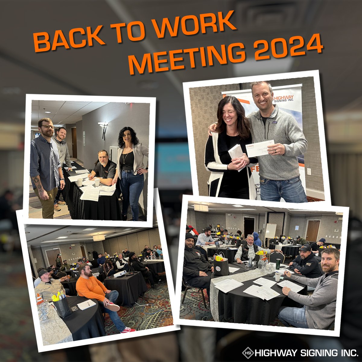 We recently held our Back to Work Meeting, and we are pumped for the year ahead! A huge shout-out to all our employees who are the real MVPs of the road.

#HighwayHeroes #HighwaySigningInc #safety #roadconstruction #trafficcontrol #PavementMarking #construction #transportation
