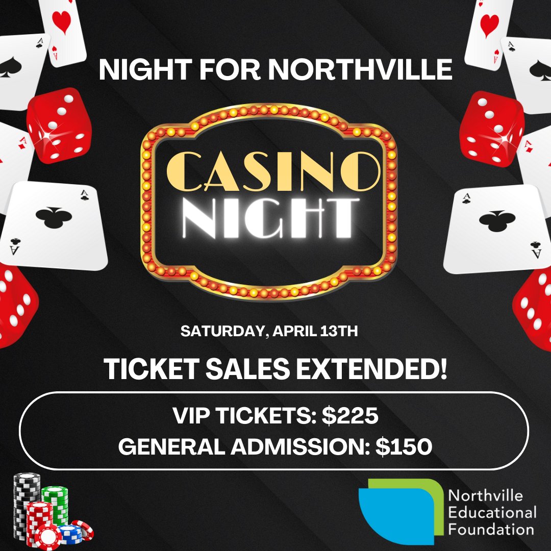 Exciting news! Due to the overwhelming interest and popularity in Night for Northville, we've managed to open up additional tickets for the event! Act fast, as these tickets won't last long! Tickets will be sold at the door! app.theauxilia.com/registrationEv…