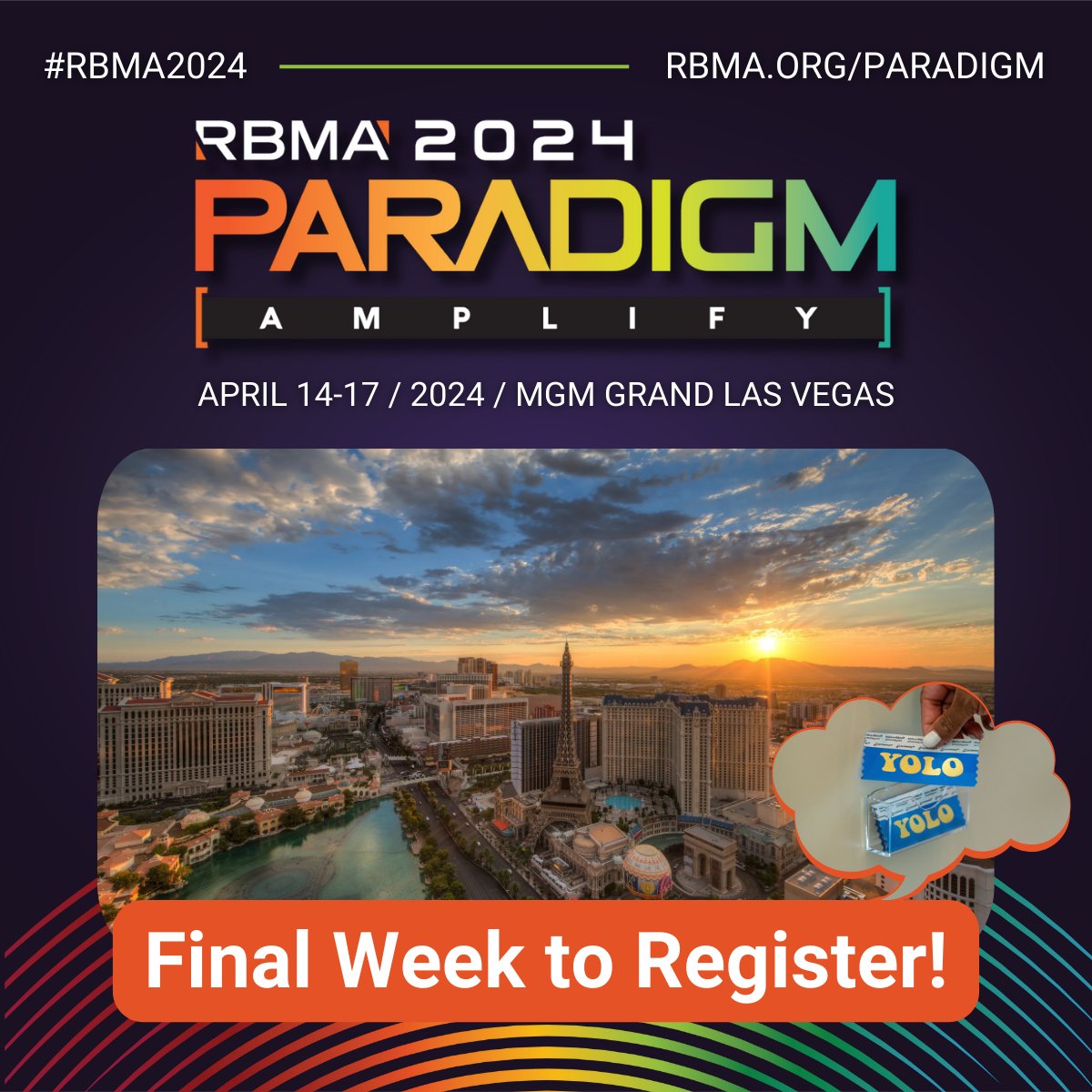 📣 It's the FINAL WEEK before #RBMA2024 PaRADigm kicks off on April 14 in Vegas! If you're not registered yet, don't miss out! Secure your spot today at the can't-miss event of the year for radiology business professionals! Register today! bit.ly/RBMA2024 #radiology