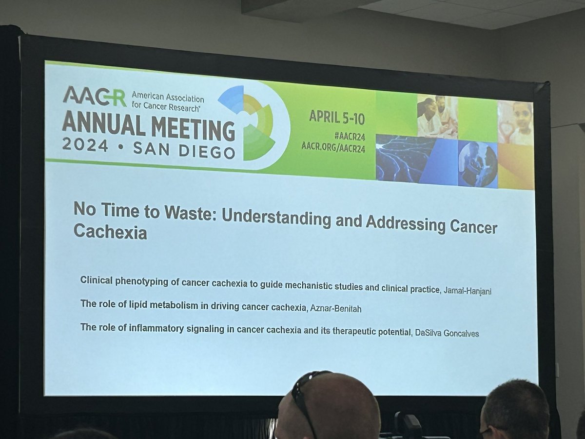 Cancer cachexia: No time to waste. Enjoying hearing from @CancerGrand Challenges team #CANCAN researchers Mariam Jamal-Hanjani & @MarcusDGon #AACR2024