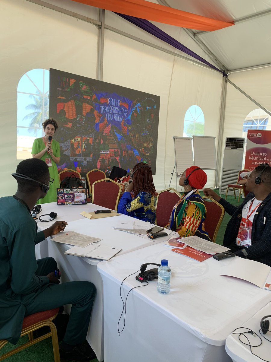 UN Girls' Education Initiative (@ungei) on Twitter photo “How To ‘Do’ Gender Transformative Education”
Together with <a href="/Fos_Feminista/">Fòs Feminista</a> <a href="/edu_transformer/">Transform Education</a> <a href="/CHEVSAFRICA/">Chevs</a> we facilitated this session at the #ICPD30 Youth Dialogue in #Benin
We heard how young feminists from around the world are progressing gender equality in & through education “How To ‘Do’ Gender Transformative Education”
Together with <a href="/Fos_Feminista/">Fòs Feminista</a> <a href="/edu_transformer/">Transform Education</a> <a href="/CHEVSAFRICA/">Chevs</a> we facilitated this session at the #ICPD30 Youth Dialogue in #Benin
We heard how young feminists from around the world are progressing gender equality in & through education