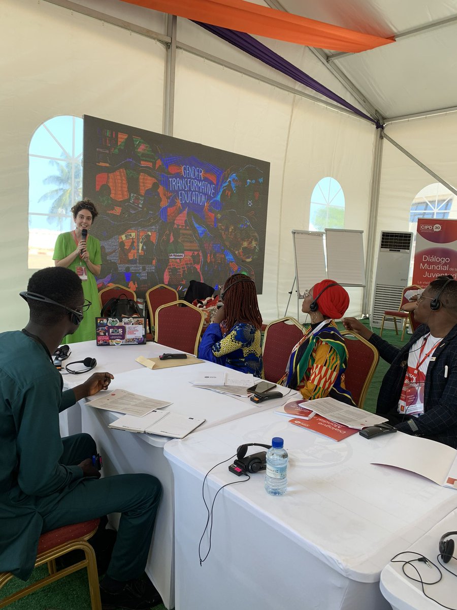 “How To ‘Do’ Gender Transformative Education” Together with @Fos_Feminista @edu_transformer @CHEVSAFRICA we facilitated this session at the #ICPD30 Youth Dialogue in #Benin We heard how young feminists from around the world are progressing gender equality in & through education