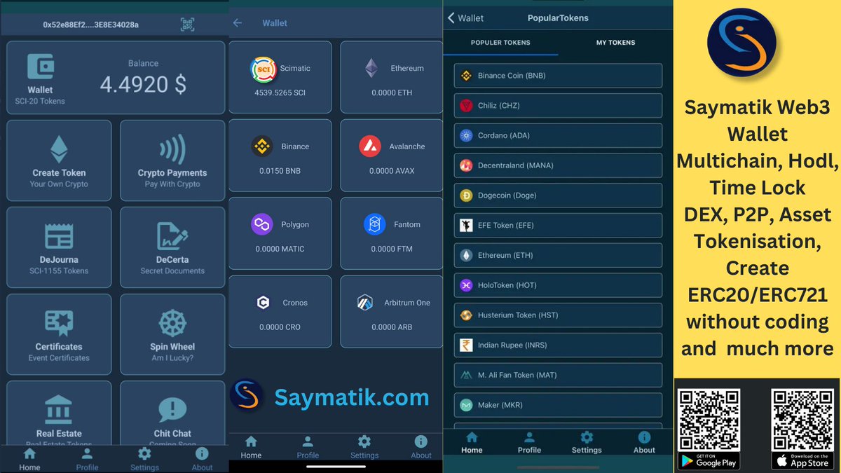 saymatik's tweet photo. Découvrez la gestion sécurisée de vos actifs numériques avec le portefeuille Saymatik Web3, offrant un contrôle total sur plusieurs chaînes de blocs. #Saymatik #Web3 #Crypto #JetonsCrypto #ActifsNumériques https://t.co/dxqDGy3jsc