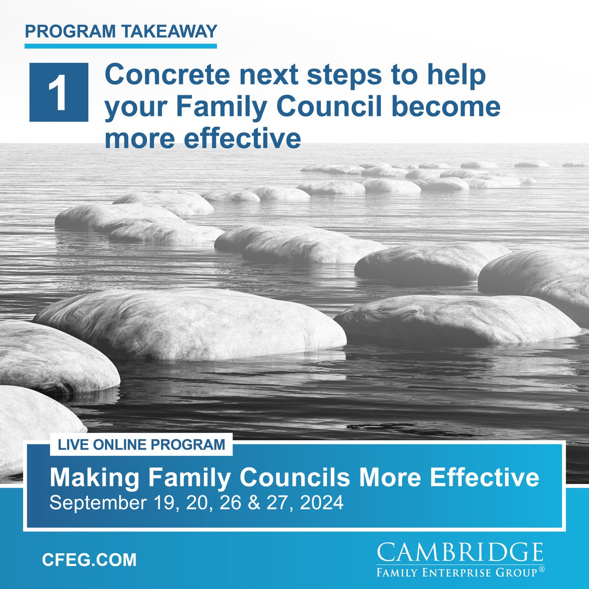 We invite you to this unique opportunity to connect with a thoughtful community of family governance leaders, members, and experts from around the world. Join us to learn how to make your Family Council even more dynamic and proactive.

lnkd.in/eppehc_b
