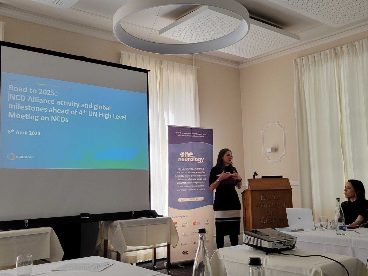 Today, at @OneNeurology_ meeting, @AlisonDDCox , shared insights on our advocacy activity and global milestones ahead of the 4th UN High-Level Meeting on #NCDs. 📖Explore our latest publication on NCD financing as a part of our advocacy efforts towards 2025