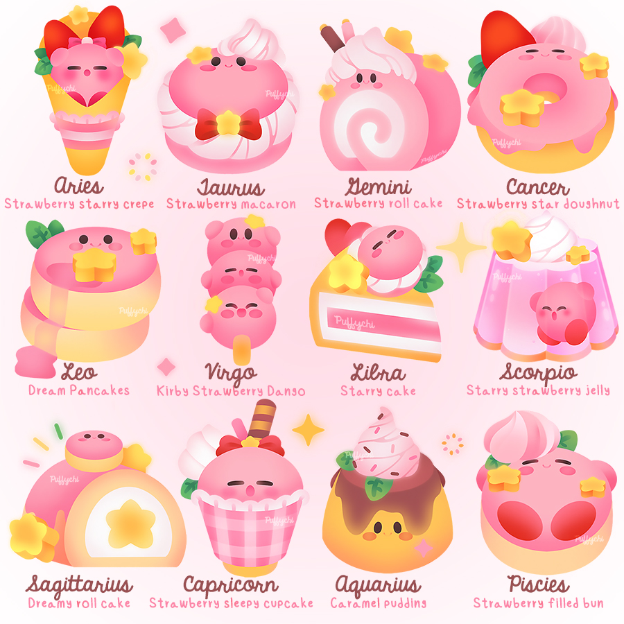 Which Kirby sweet are you based on your zodiac sign? 💕🍰