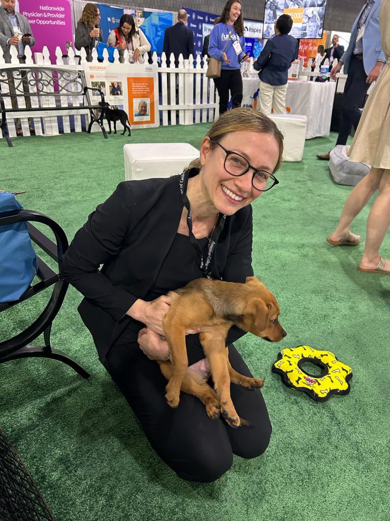 Talk about dedication! Incoming #JACC Deputy Editor Extraordinaire Dr. @SpatzErica adopted a puppy/Journal mascot at #ACC24, named Jacqueline Peaches - #Jacci! @JACCJournals couldn’t be more excited!