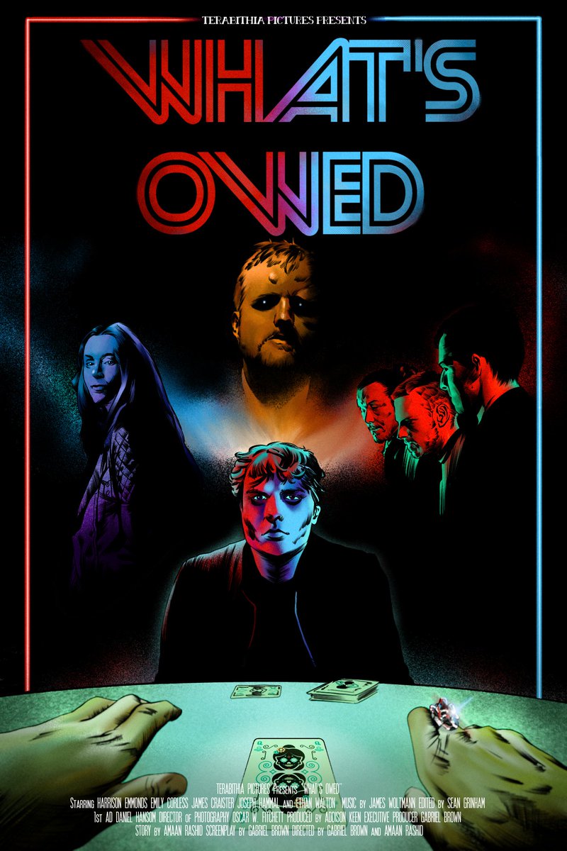 One night can change everything. Incredibly pleased to present the official poster for What's Owed, designed by Jake Carpenter. Starring @Harris0n_3mmo, Emily Corless, James Craister, @Joseph_Hammal and Ethan Walton. Coming soon! #shortfilm #northeastfilm #films #filmposter