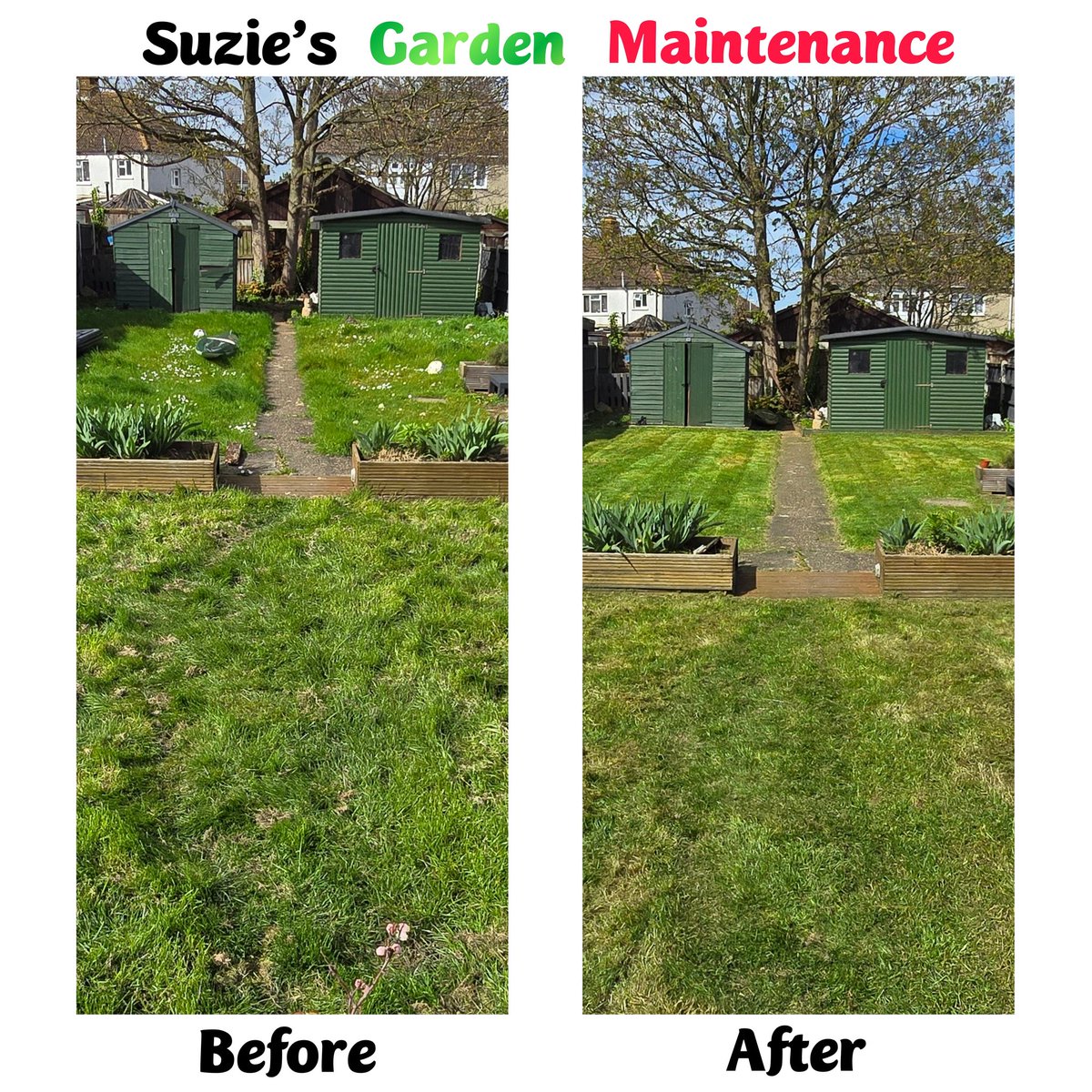 🌳 🏠 🌾 Domestic Garden Maintenance Service 

📷 #Before #After #Gardening #Photography 

#Garden #Maintenance #Service #Essex 

🌾 #Grass_Cutting #Strimming #Mowing #Lawns 
❤️ #Honda 🧡 #Stihl #Power #Machinery 
🧹 #Tidy_up #Pathways 
♻️ #Recycling #GreenWaste #CompostHeap