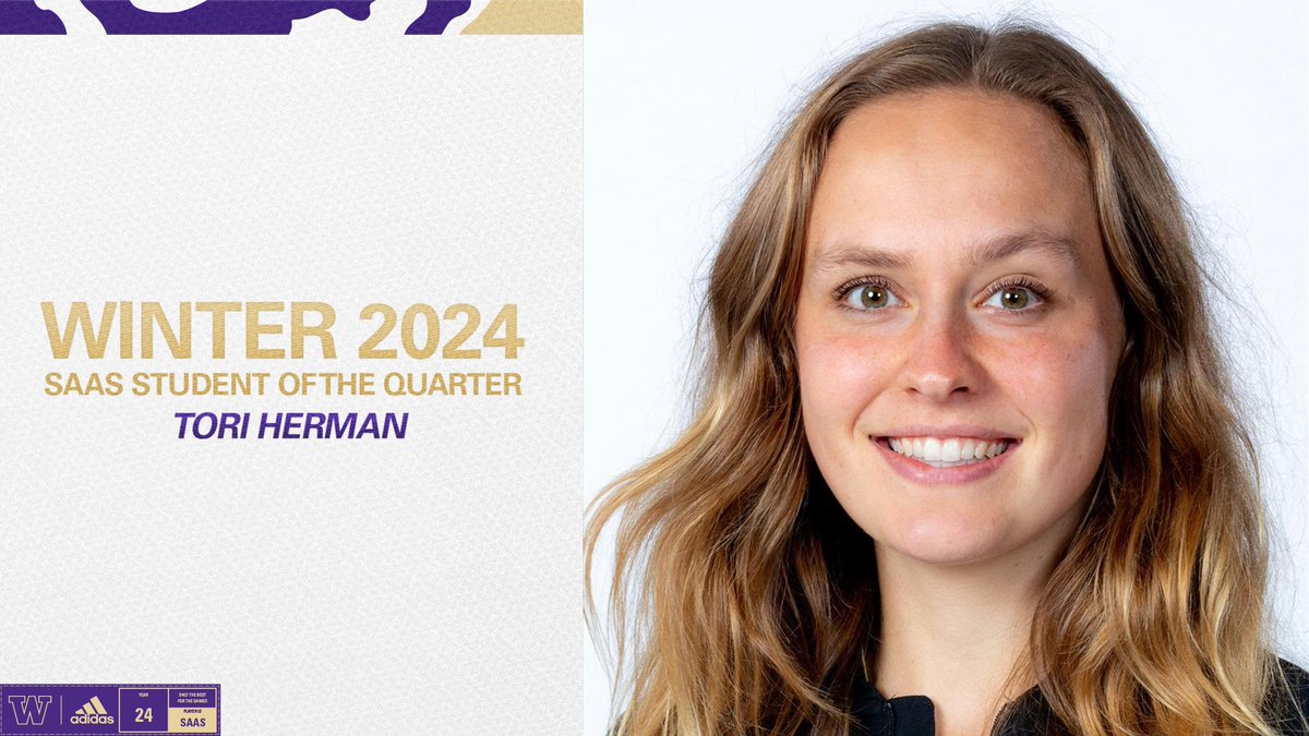 🌟 SAAS Students of the Quarter | Congratulations to Tori Herman from @UWTrack! 👟
