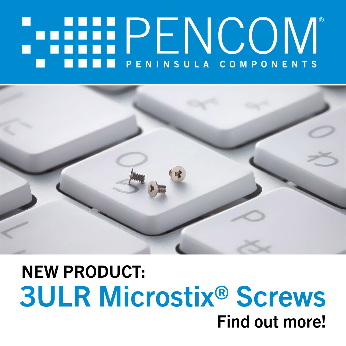 📣Announcement: PENCOM is now distributing 3ULR Microstix® Screws by OSG System Products, designed for precision in electronics and medical devices. More details ➡️ pencomsf.com/product/screws… #PENCOM #Microstix #Innovation