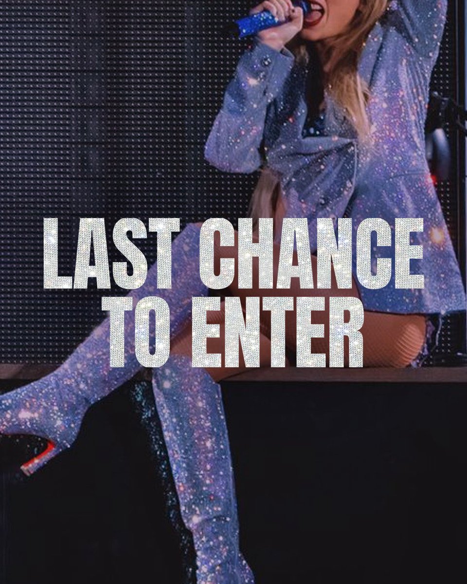 LAST CHANCE TO ENTER… ✨⏰ WIN tickets to see Taylor Swift, £1000 CASH AND your Eras Tour ‘fits on us 💘👀 Enter here 👉 bit.ly/3U9B6Aw