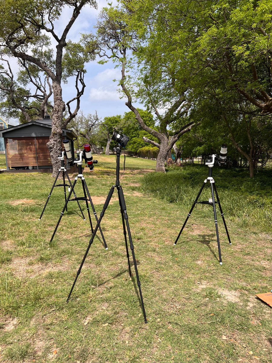 We hear the skies are clearing up in Texas, where Vishnu Reddy, Space4 Center director and Lunar & Planetary Laboratory professor, has his telescopes all set under the path of totality today #SolarEclipse2024 @moonyguy