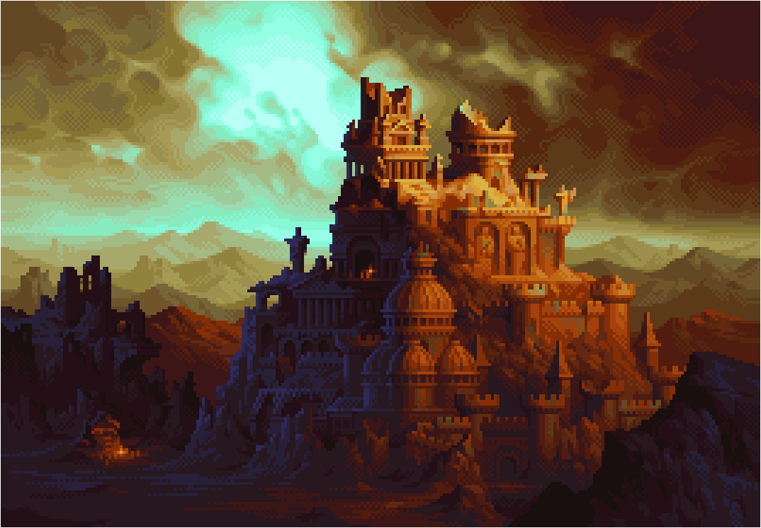 'Ruined Amalgamation'

Started this one last year, feels nice to wrap it up.

#pixelart