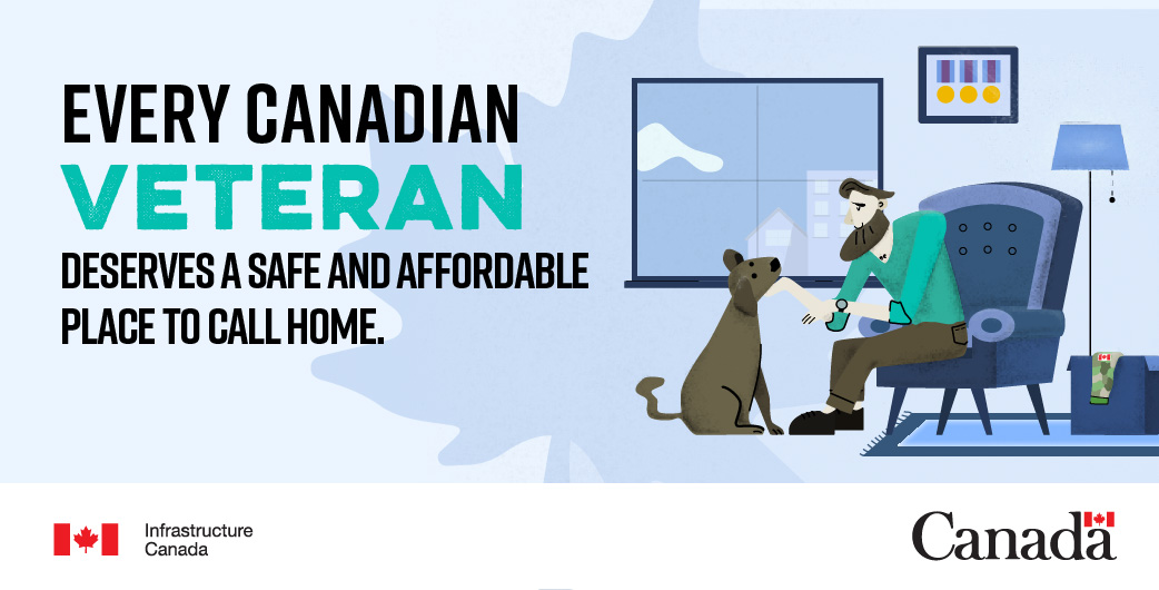 Over 2,600 Canadian Veterans face homelessness annually. The #GoC is committed to ensuring those who courageously served for our country have access to safe and affordable homes. Learn more: infrastructure.gc.ca/homelessness-s…