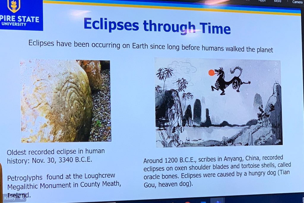 Audeliz Matías, Ph.D. delivers a presentation about eclipses and their influence on cultures around the world. @SUNYEmpire