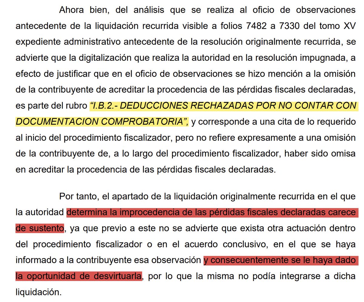 irregularidad, sino que fue hasta la resolución determinante del crédito fiscal donde se le hizo saber al contribuyente: