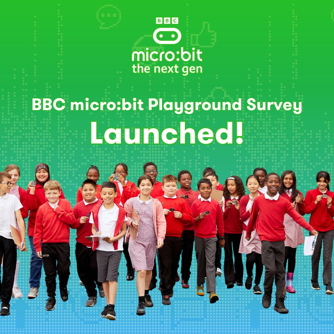 Take part in the #BBCmicrobit playground survey! Use your next gen kit & our free materials to encourage your class to: 🔎 investigate their playground 🌡️ turn micro:bits into data-gathering tools 📉 learn about the importance of data bbc.co.uk/teach/microbit… #BBCPlaygroundSurvey