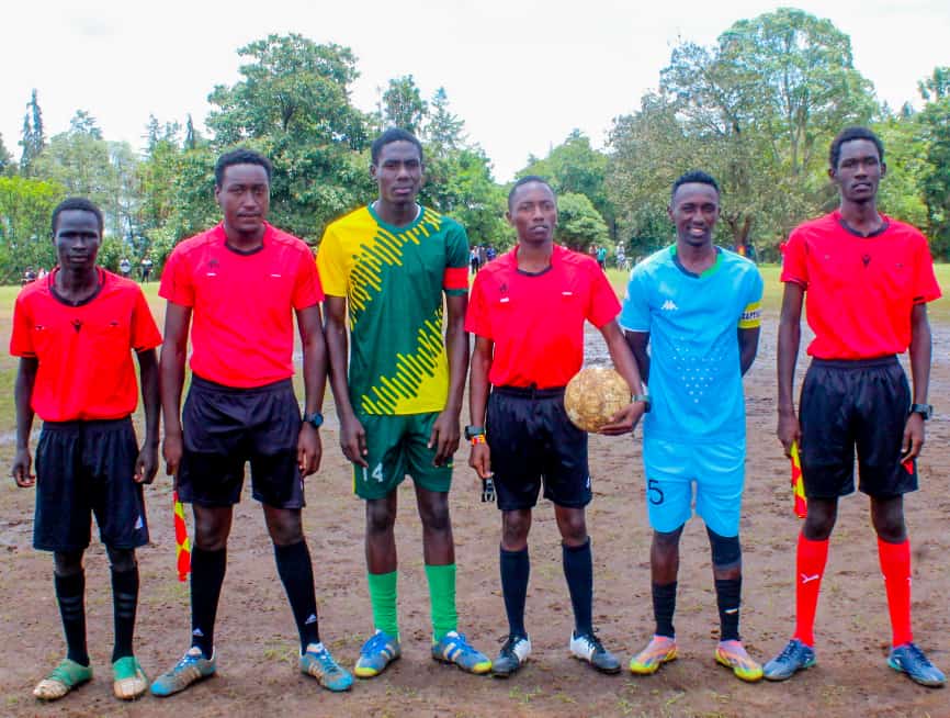 Yesterday's intense showdown featuring both team captains and referees calling the shots. #MatchdayMadness 🏟️⚽'