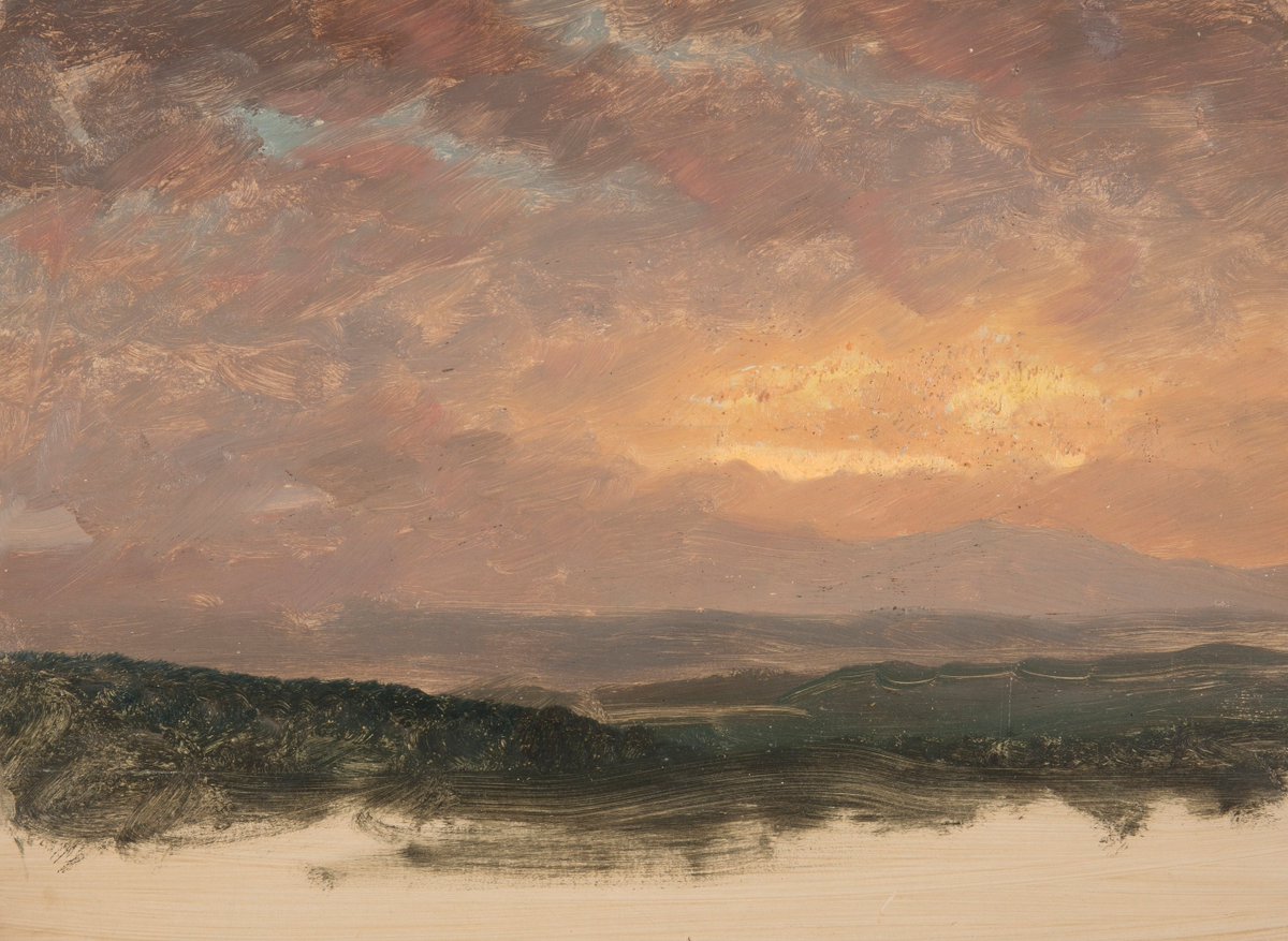 Sunset over the Catskills by Frederic Edwin Church, 1870-1880. #sunset #newyork #catskills