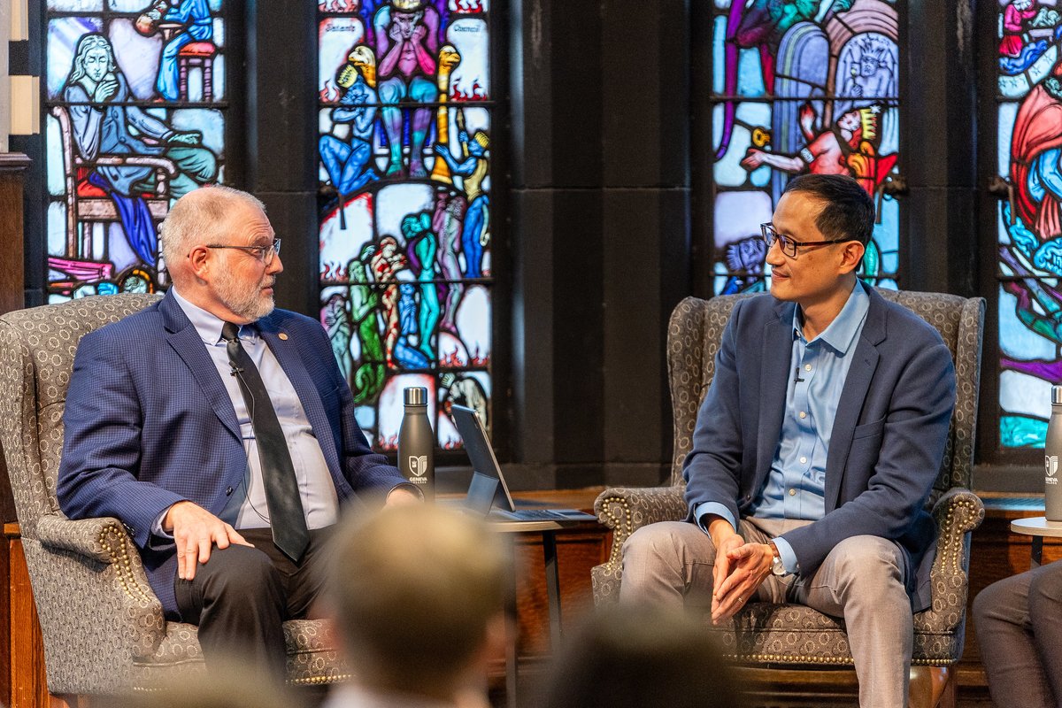 GenevaCollege's tweet image. Last week, we had the opportunity to host Curtis Chang from the Good Faith Podcast. During the podcast recording, he talked to President Troup and senior Mattigan Burleigh about the importance of POL 352. Be on the lookout for the episode!

#genevacollege #podcast #goodfaith