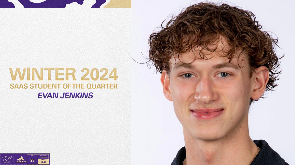 🌟 SAAS Students of the Quarter | Congratulations to Evan Jenkins from @UWTrack! 👟