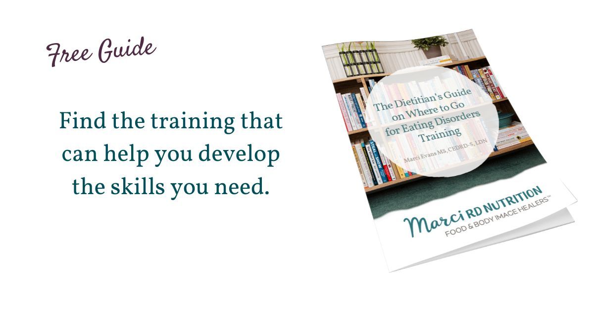 Clinicians! Grab a copy of my free guide "The Dietitian’s Guide on Where to Go for Eating Disorders Training".   buff.ly/3hhYTKF

#RDtobe #RDchat #EatingDisorder