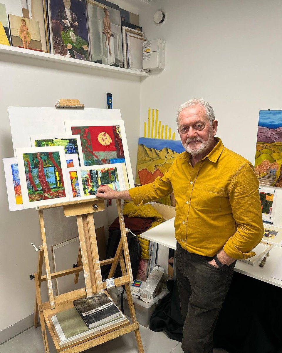 In the studio with Andy Mckillop (Studio 49). . . #deltahousestudios #art #newart #wimbledon #artist #artists #london #londonart #londonartists #londonexhibition #londongallery #artgallery #openstudios #wandsworth #culture