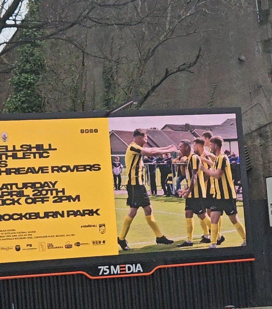 Great promotion for the @BellshillA1897 match coming up