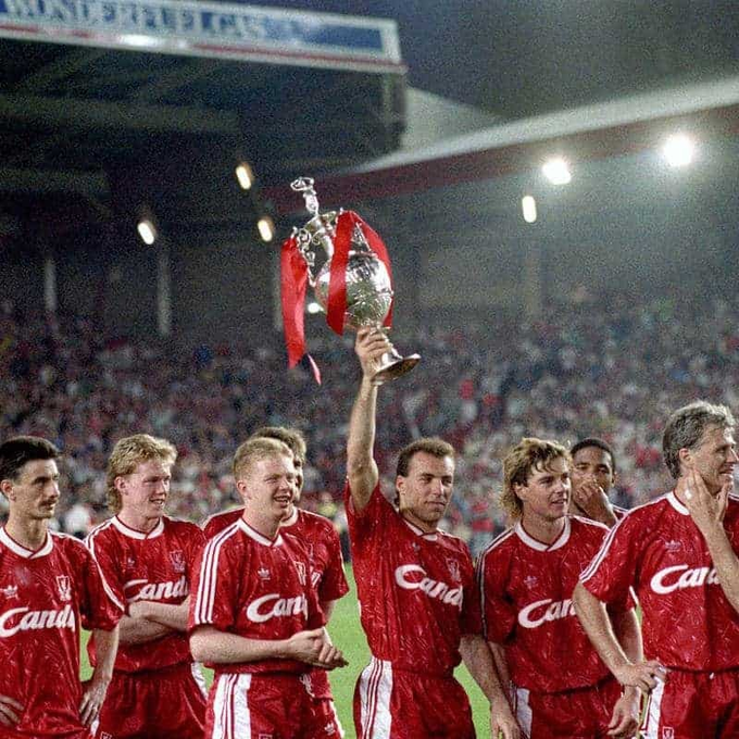 On This Day in 1990, both @Ian_Rush9 and @officialbarnesy scored in our 2-1 win against QPR, which secured our 18th League Title 🏆 #LFC