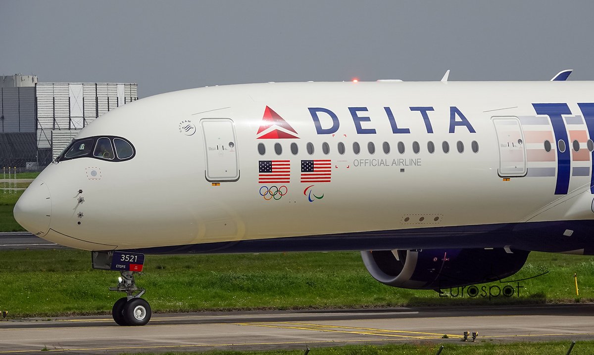 Special Olympic livery on this New Delta Airbus A350 MSN661 #N521DN #airbus #A350 #Deltaairlines #avgeeks #TEAMUSA @Delta