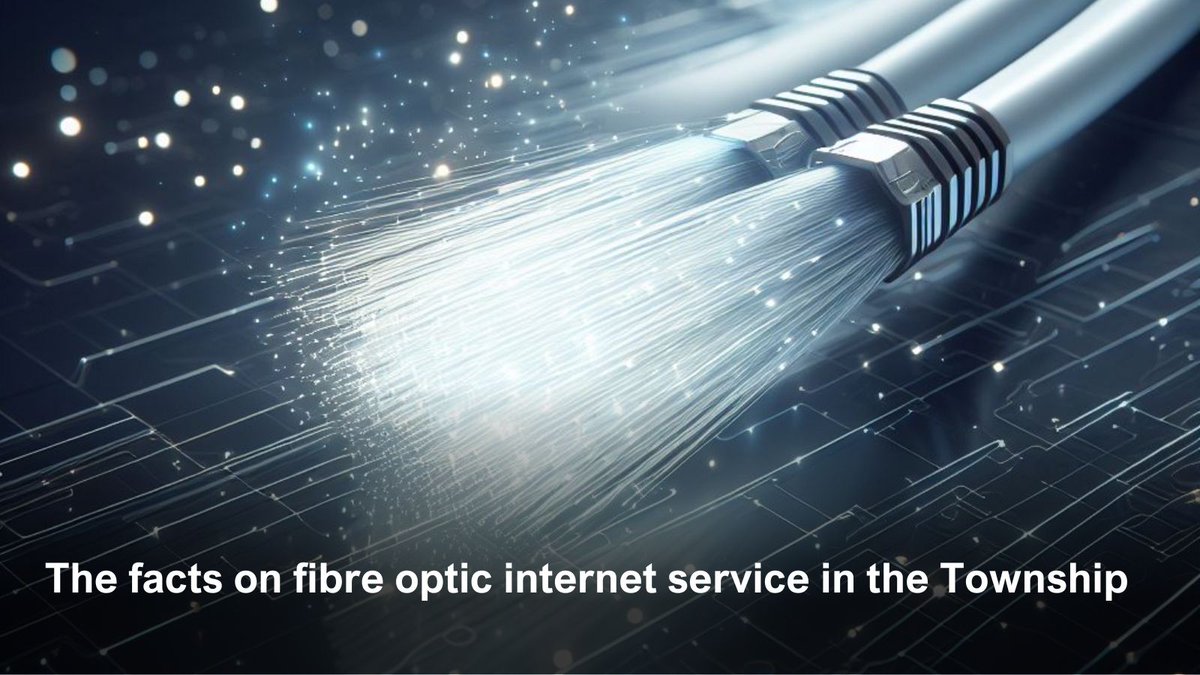 To clarify inaccurate information circulating online about access to high-speed fibre optic internet services in Township areas, we encourage you to read all the accurate fact-based information at ow.ly/sP2M50RaKCm