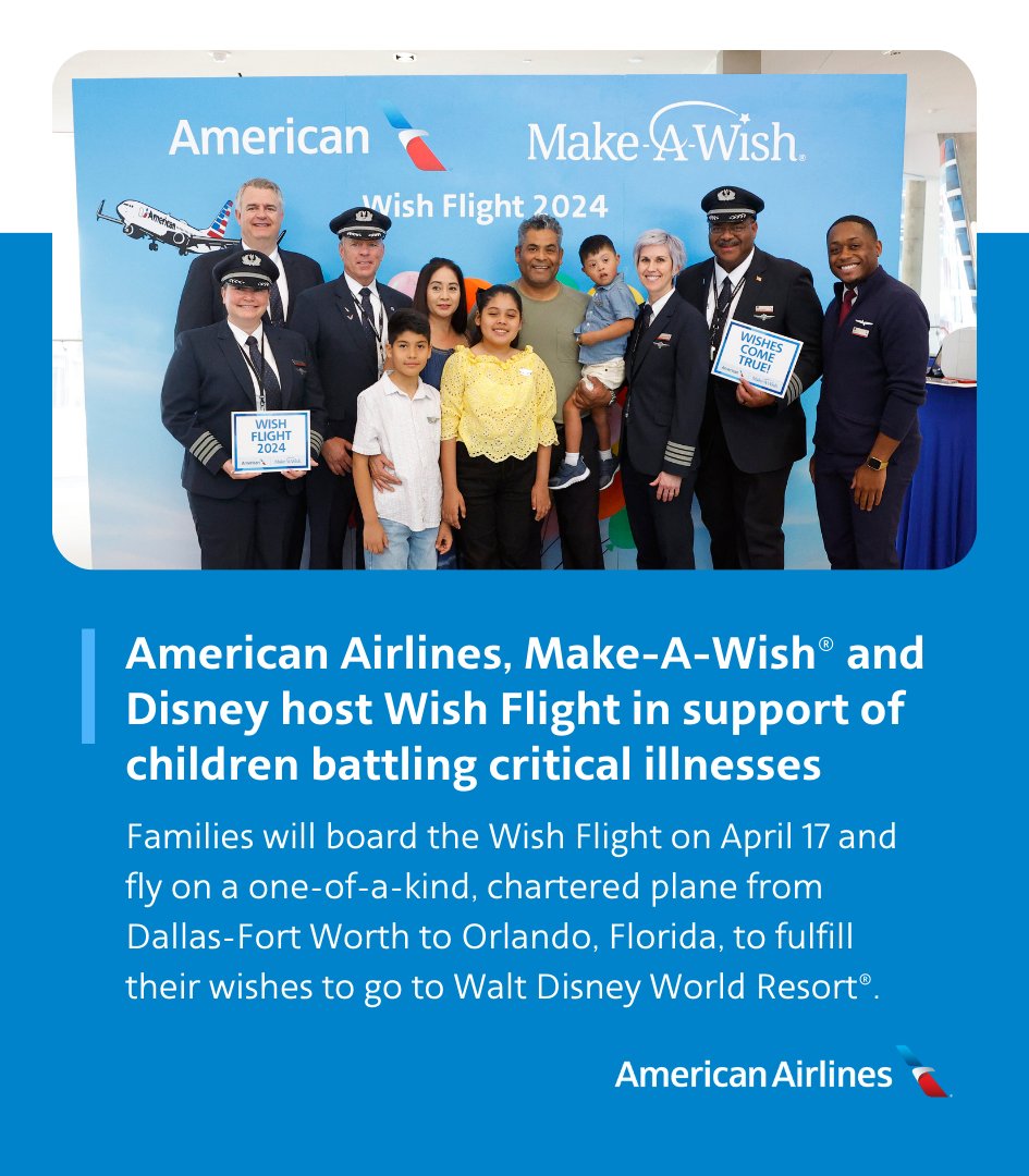 We're crafting magical moments for families aboard the Wish Flight that'll last a lifetime alongside our partners @MakeAWish and @WaltDisneyWorld! 😄✈️💫 bit.ly/4aKnZv0