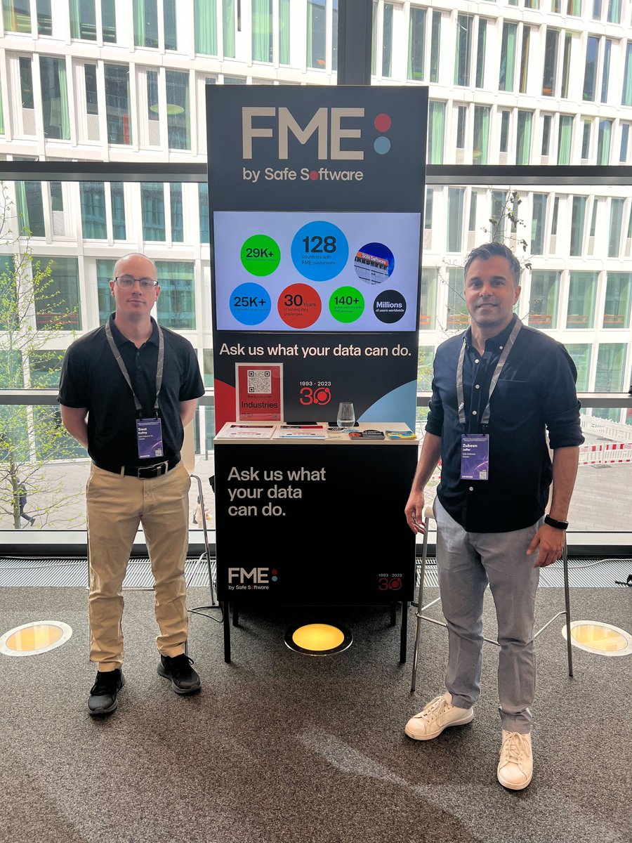 👋 Greetings from Frankfurt, Germany, where we're excited to be part of the Esri International Infrastructure Management & GIS Conference! We’re at booth 102 - come say hi! #Esri #GIS #EsriGIS #SafeSoftware