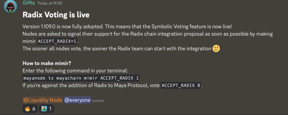 The voting for the proposal to integrate @radixdlt is now live! Join our discord for more information: discord.gg/mayaprotocol