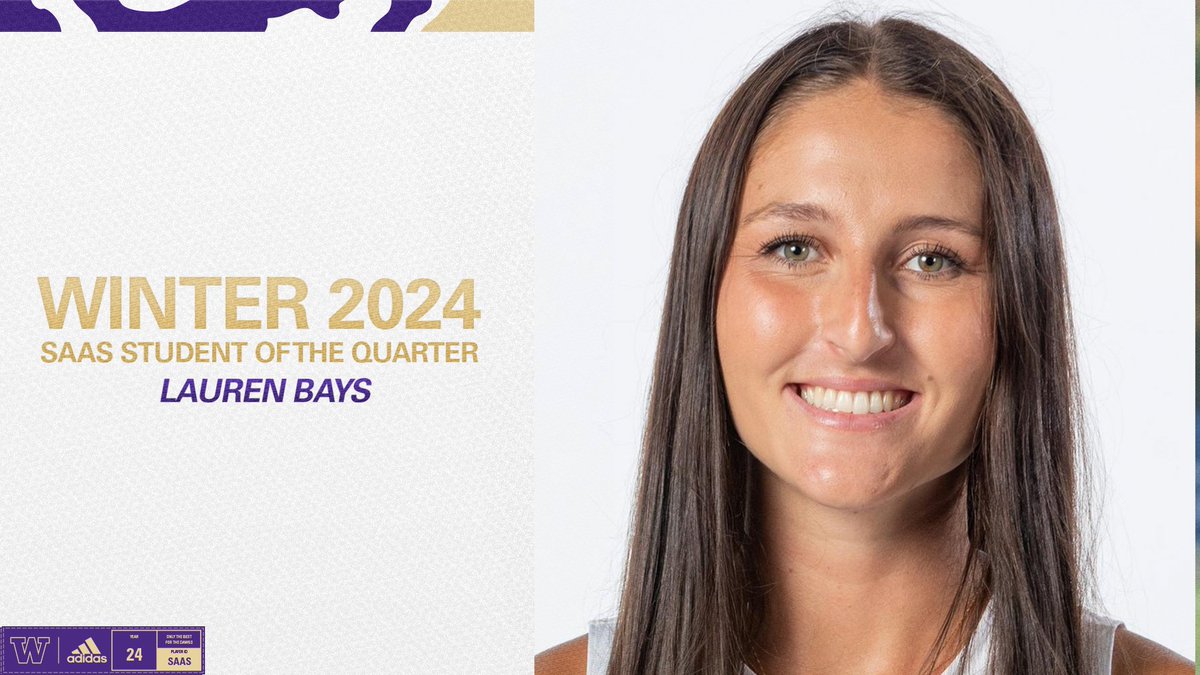 🌟 SAAS Students of the Quarter | Congratulations to Lauren Bays from @UWVolleyball! 🏐