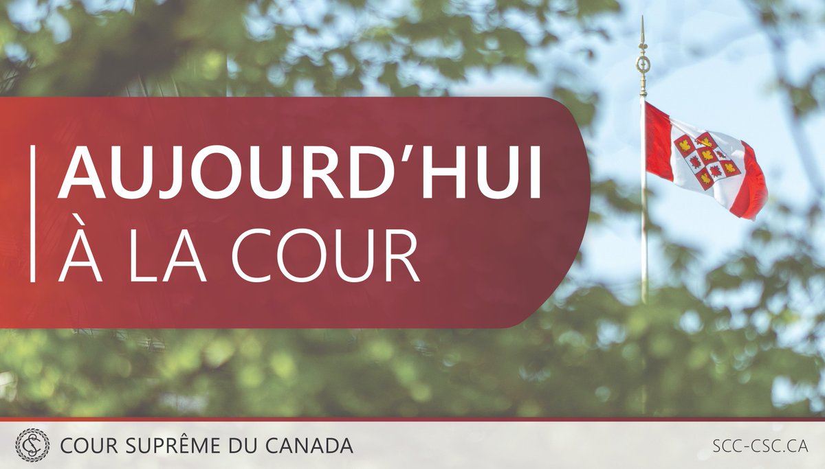 CSC_fra's tweet photo. Aujourd’hui à 9 h 30 HE, la Cour entendra Procureur général du Québec c. Pekuakamiulnuatsh Takuhikan.

Visionnez en direct : https://t.co/Qc7Tkqudsc https://t.co/wCDJqfOOR6